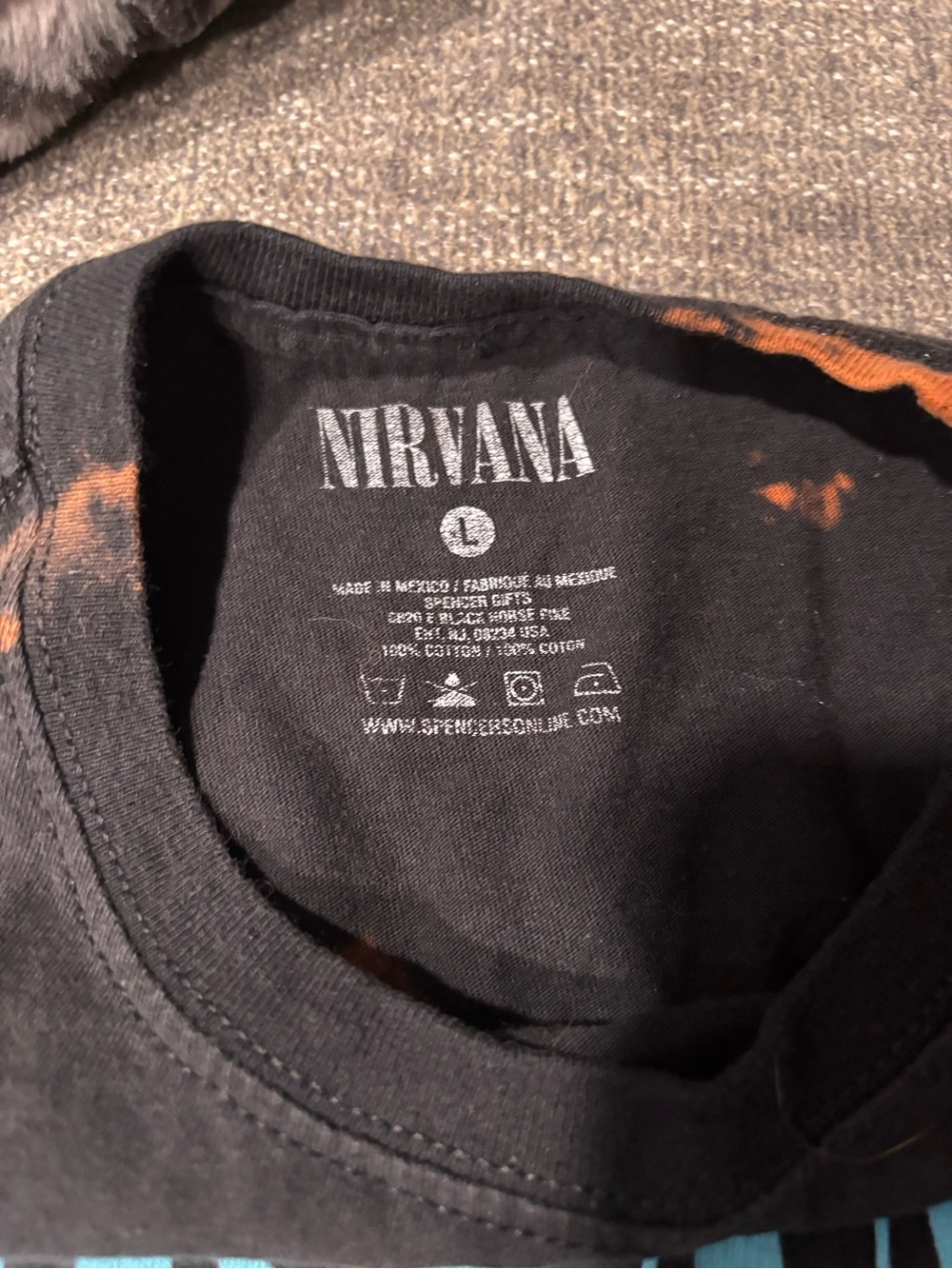 Nirvana Black Tie-Dye Band Tee In Utero L - Picture 3 of 4